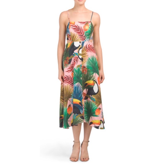 Farm Rio Tropical Tucano Cut Out Dress - Picture 2 of 3